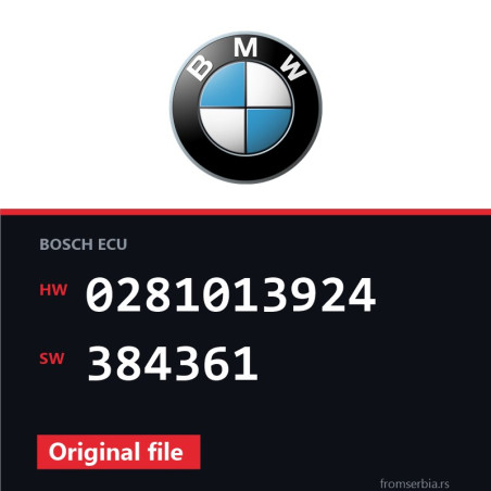 BMW E90-E91- 0281013924 384361 original ECU file