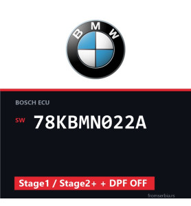 BMW E90-E91- 78KBMN022A Stage1 / Stage2+ + DPF OFF tuning file