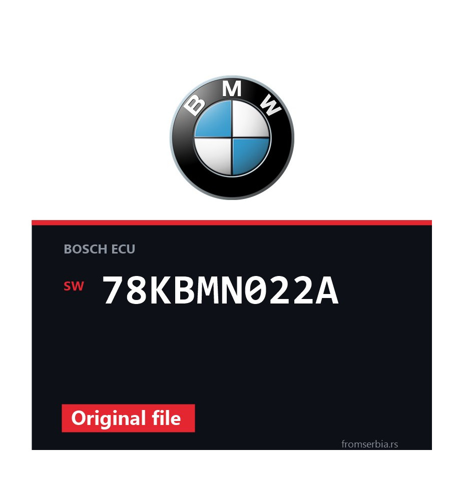 BMW E90-E91- 78KBMN022A original ECU file