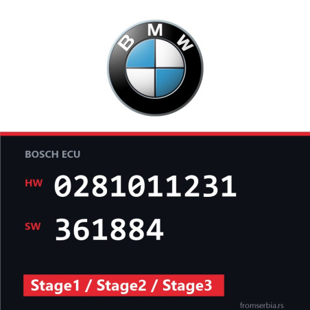 BMW EDC16 0281011231 361884 Stage1 / Stage2 / Stage3 tuning file