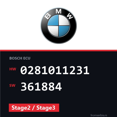 BMW EDC16 0281011231 361884 Stage2 / Stage3 tuning file