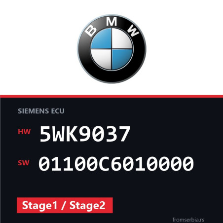BMW E46 5WK9037 01100C6010000 Stage1 / Stage2 tuning file