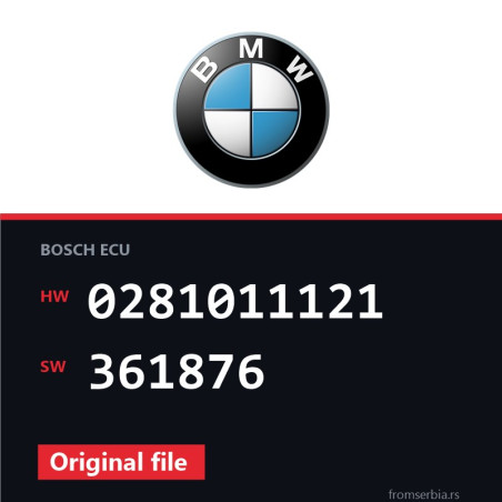BMW E46 0281011121 361876 original ECU file