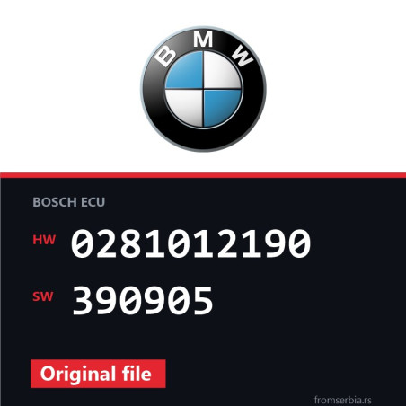 BMW E60-E61 0281012190 390905 original ECU file