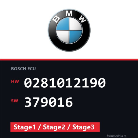 BMW E60-E61 0281012190 379016 Stage1 / Stage2 / Stage3 tuning file