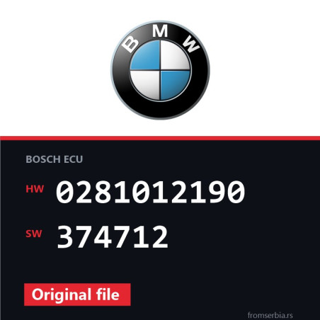 BMW E60-E61 0281012190 374712 original ECU file