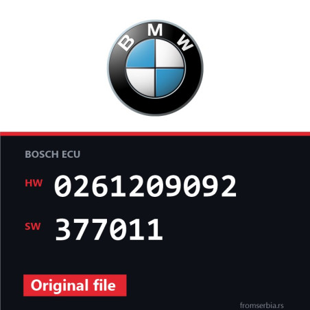 BMW E63 0261209092 377011 original ECU file