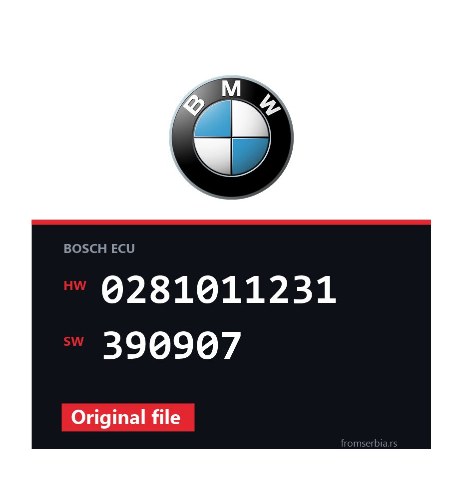BMW E65 0281011231 390907 original ECU file