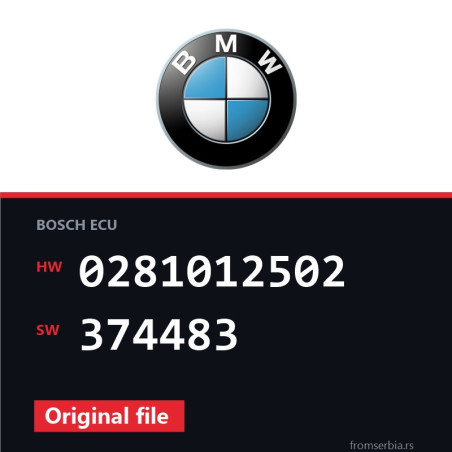 BMW E81-E87 0281012502 374483 original ECU file