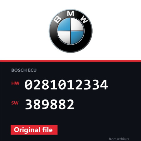 BMW E81-E87 0281012334 389882 original ECU file