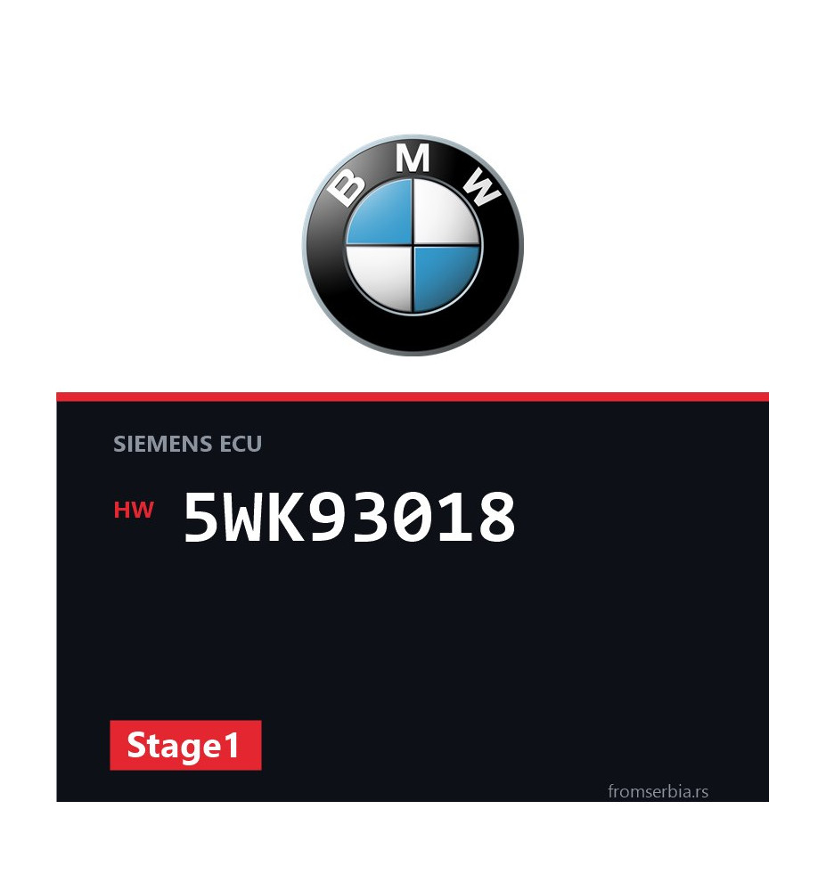 BMW E83 5WK93018 Stage1 tuning file