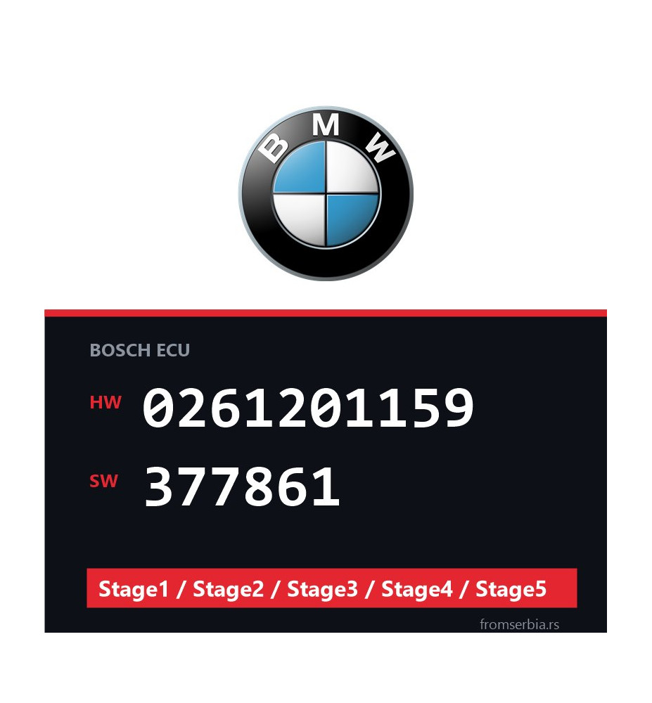 BMW 0261201159 377861 Stage1 / Stage2 / Stage3 / Stage4 / Stage5 file