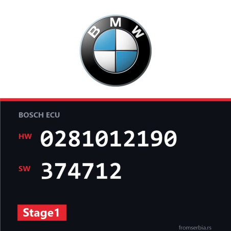 BMW E60 0281012190 374712 Stage1 tuning file