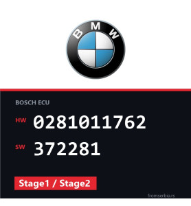 BMW E60 0281011762 372281 Stage1 / Stage2 tuning file