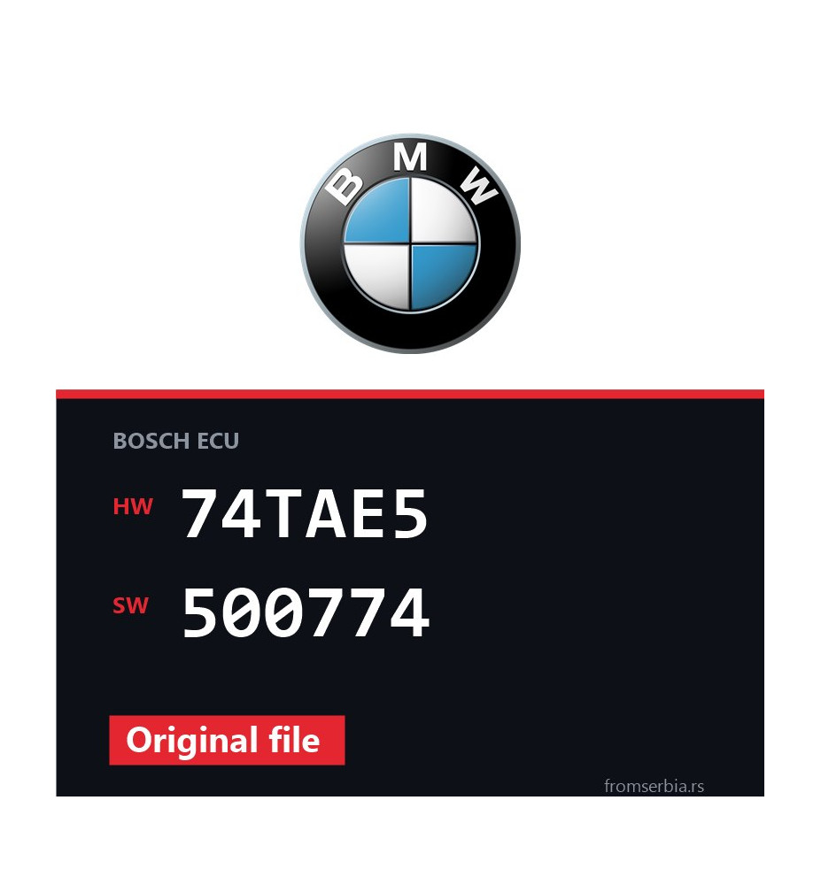 BMW E60-E61 74TAE5 500774 original ECU file