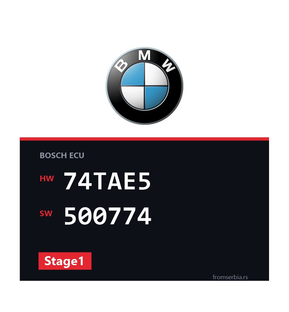 BMW E60-E61 74TAE5 500774 Stage1 tuning file