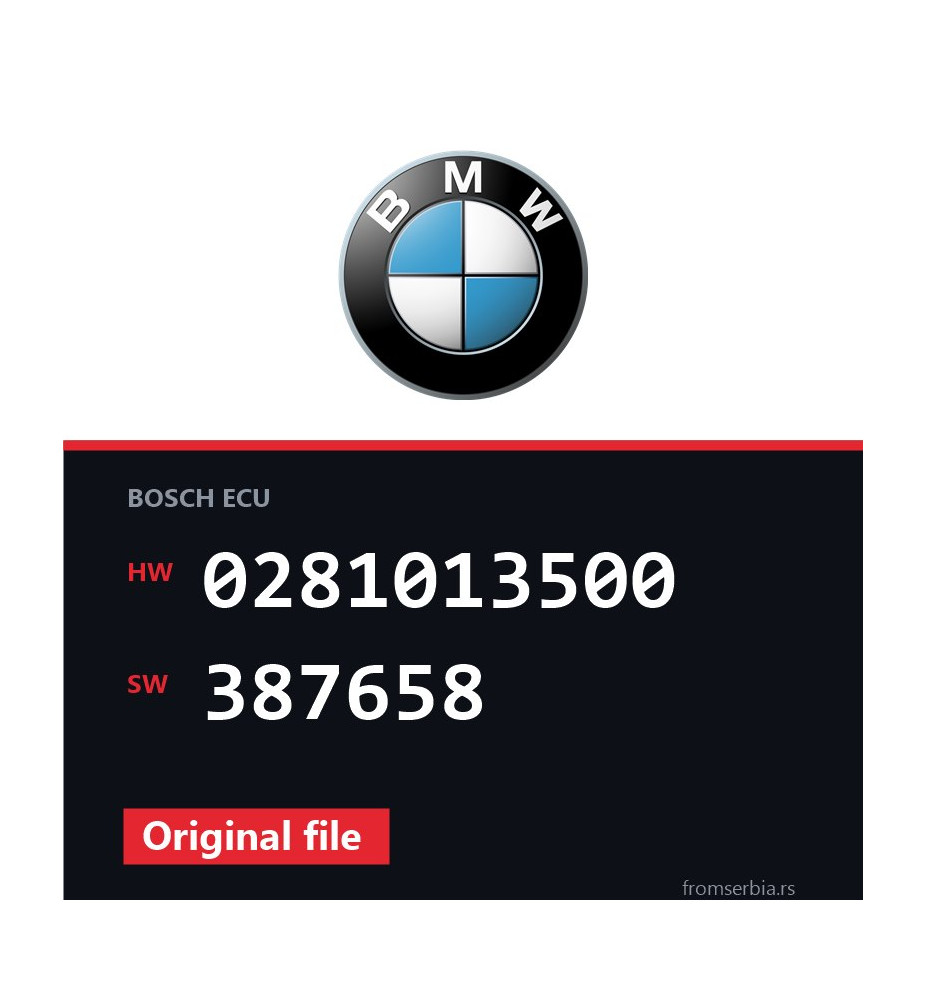 BMW E60-E61 0281013500 387658 original ECU file
