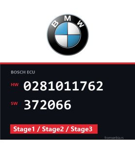 BMW E60-E61 0281011762 372066 Stage1 / Stage2 / Stage3 tuning file