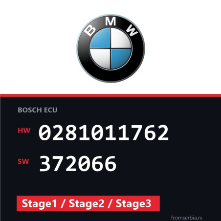 BMW E60-E61 0281011762 372066 Stage1 / Stage2 / Stage3 tuning file