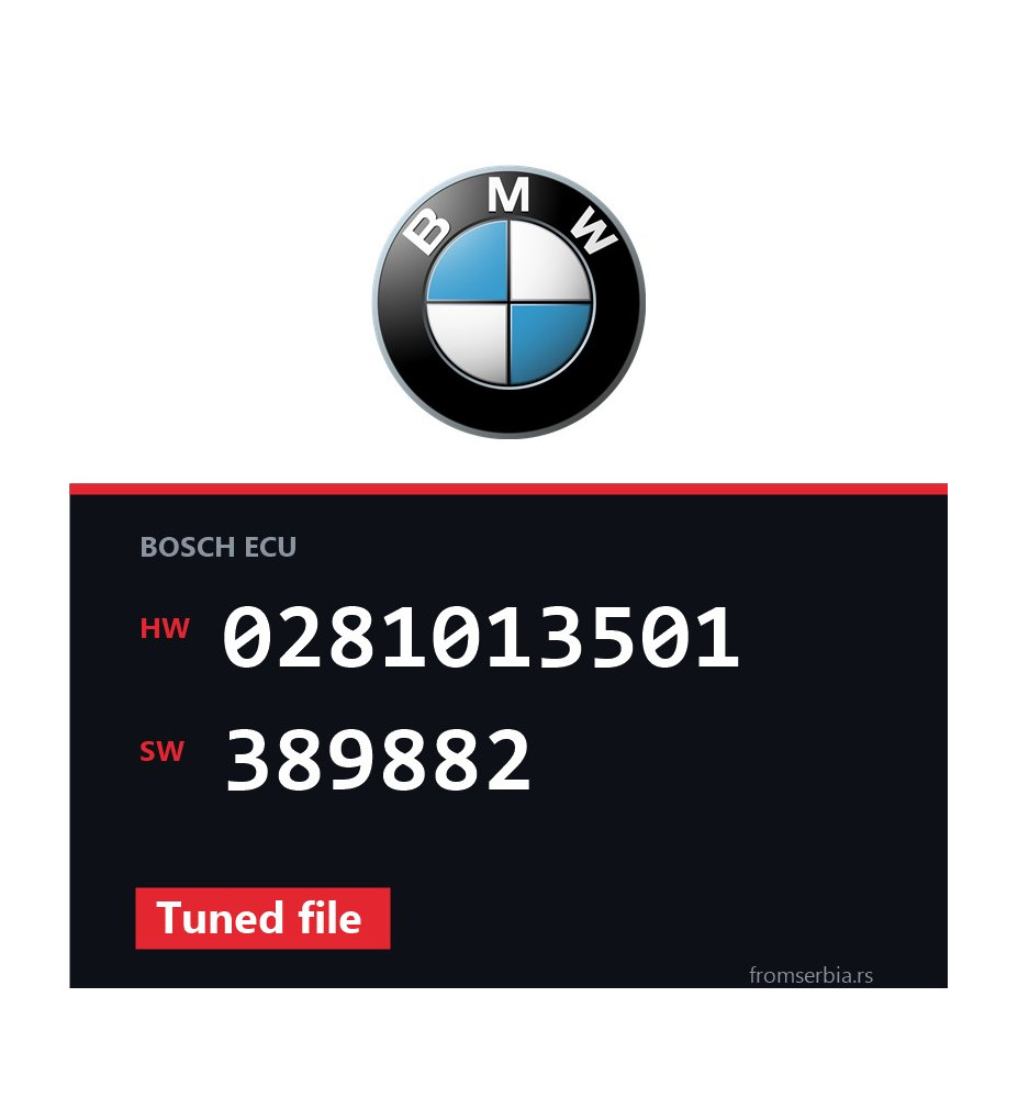 BMW E60-E61 0281013501 389882 Tuned file tuning file