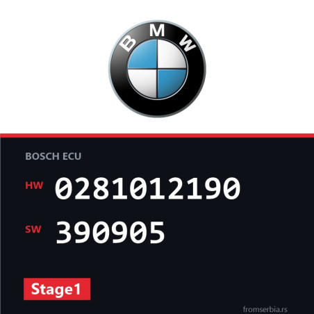 BMW E60-E61 0281012190 390905 Stage1 tuning file