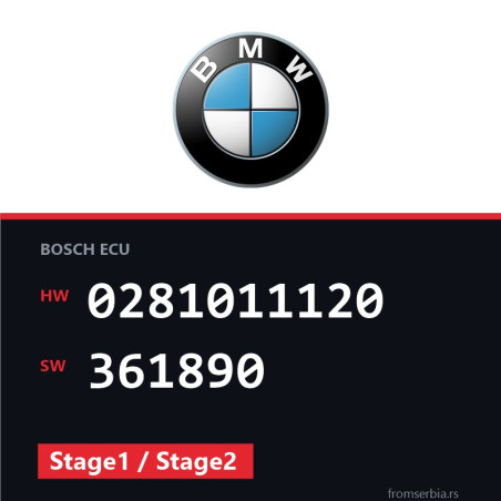 BMW E60-E61 0281011120 361890 Stage1 / Stage2 tuning file