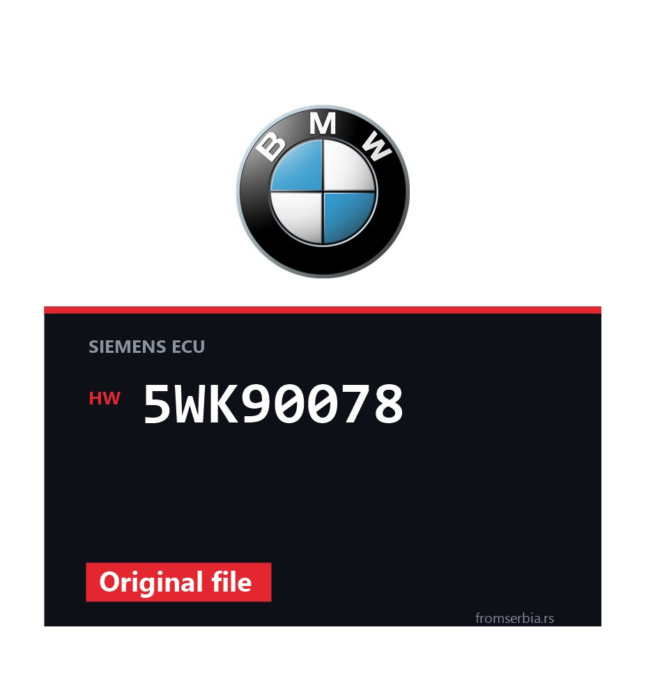 BMW E63 5WK90078 original ECU file
