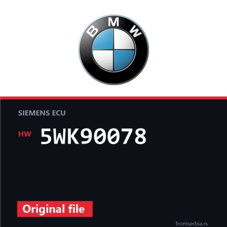 BMW E63 5WK90078 original ECU file