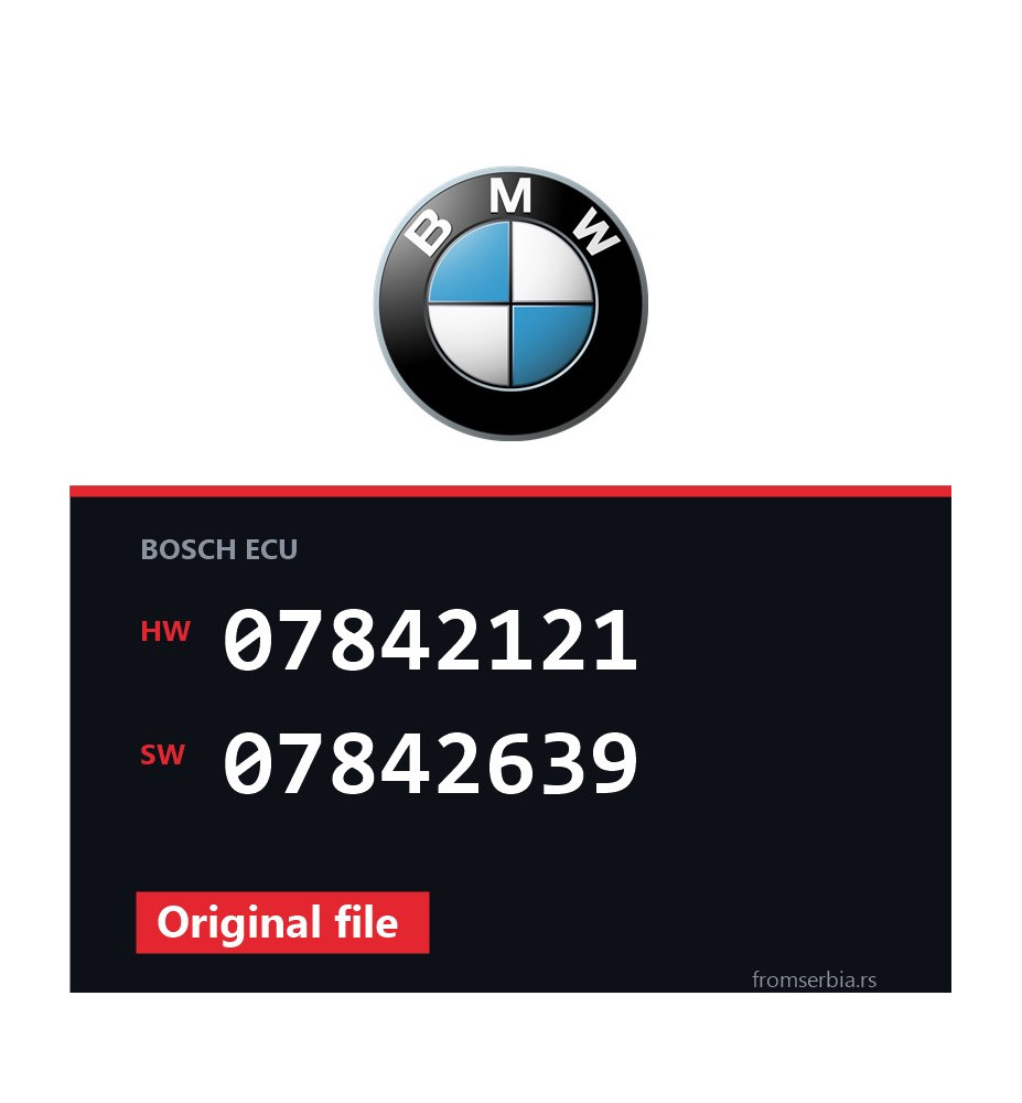 BMW E63 07842121 07842639 original ECU file
