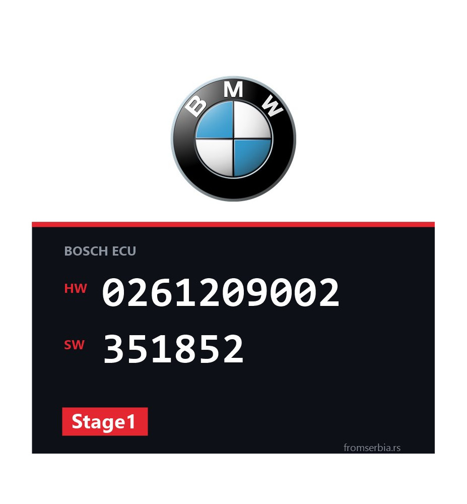 BMW E65 0261209002 351852 Stage1 tuning file