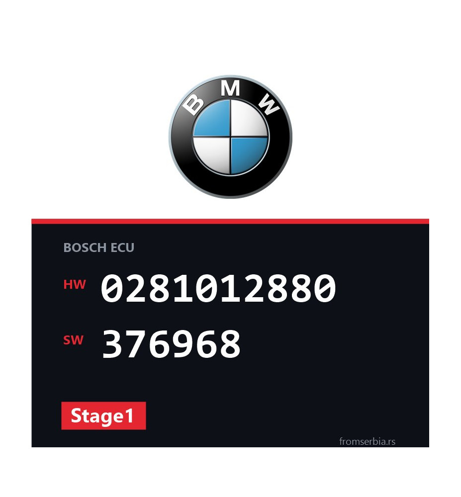 BMW E90-E91 0281012880 376968 Stage1 tuning file