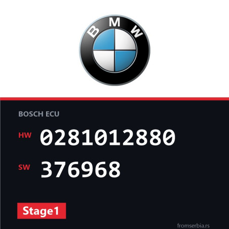 BMW E90-E91 0281012880 376968 Stage1 tuning file