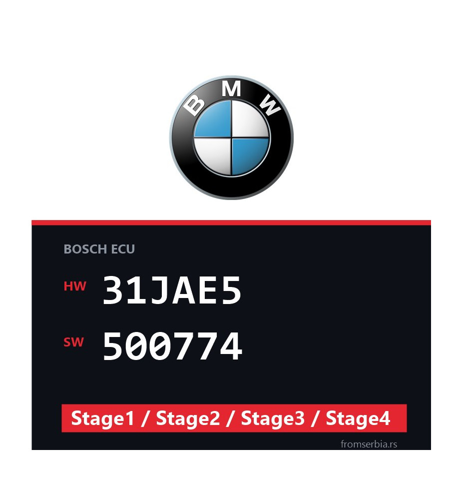 BMW 31JAE5 500774 Stage1 / Stage2 / Stage3 / Stage4 file