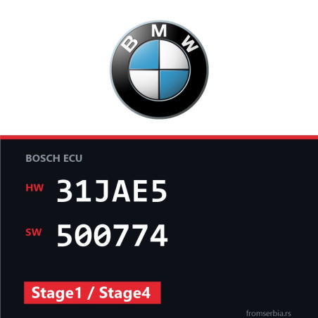 BMW E90-E91 31JAE5 500774 Stage1 / Stage4 tuning file