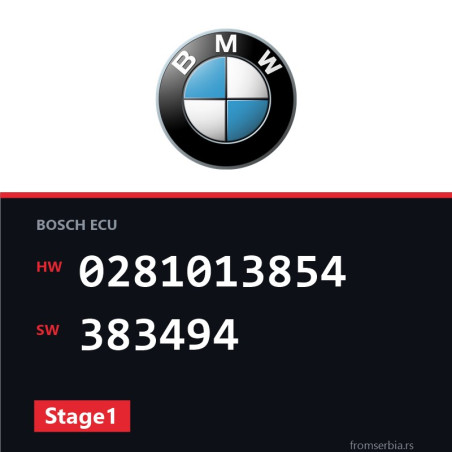 BMW E90-E91 0281013854 383494 Stage1 tuning file