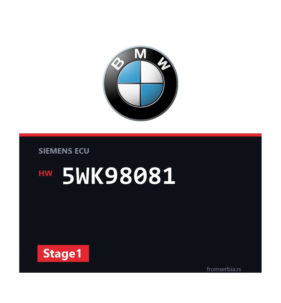 BMW E90-E91- 5WK98081 Stage1 tuning file