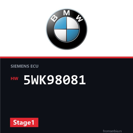 BMW E90-E91- 5WK98081 Stage1 tuning file