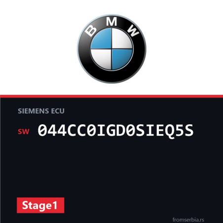 BMW E90-E91- 044CC0IGD0SIEQ5S Stage1 tuning file