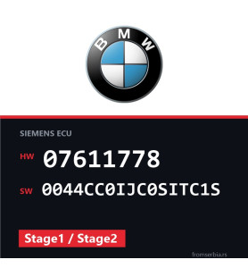 BMW E90-E91- 07611778 0044CC0IJC0SITC1S Stage1 / Stage2 tuning file