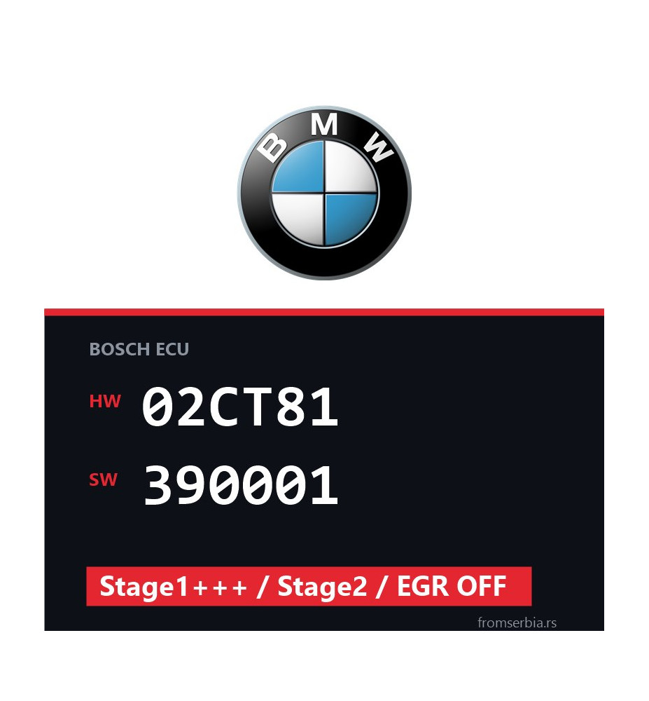 BMW 3.5 02CT81 390001 Stage1+++ / Stage2 / EGR OFF tuning file
