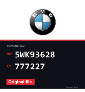 BMW 3 SERIE 5WK93628 777227 original ECU file