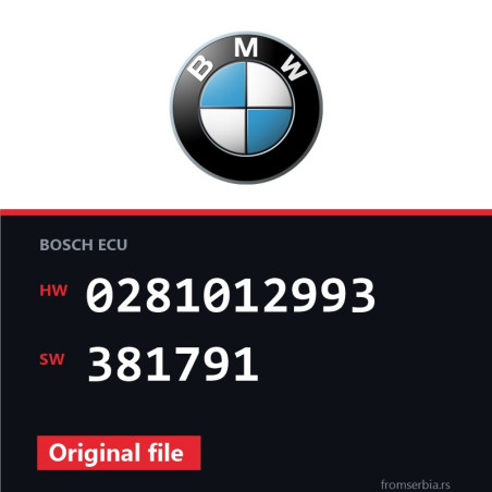 BMW E53 0281012993 381791 original ECU file