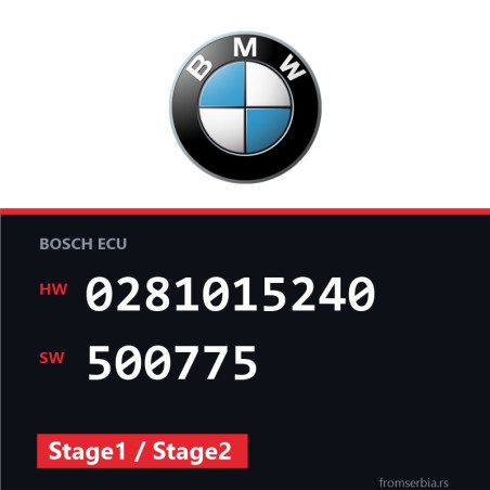 BMW E60-E61 0281015240 500775 Stage1 / Stage2 tuning file