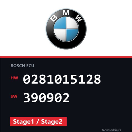 BMW E60-E61 0281015128 390902 Stage1 / Stage2 tuning file