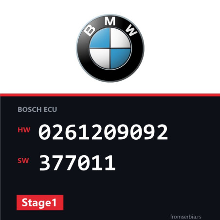 BMW E60-E61 0261209092 377011 Stage1 tuning file