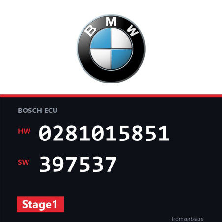 BMW E70 0281015851 397537 Stage1 tuning file