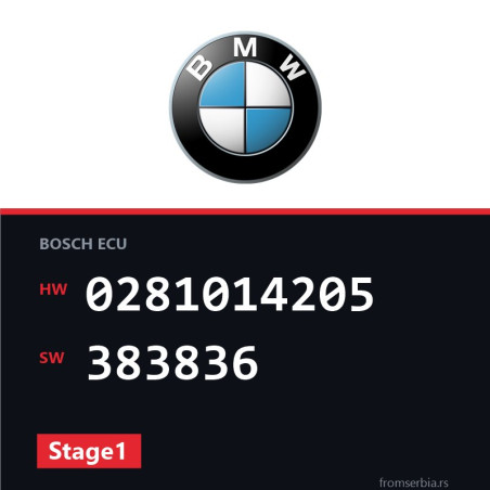 BMW E70 0281014205 383836 Stage1 tuning file