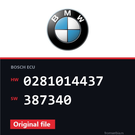 BMW E70 0281014437 387340 original ECU file