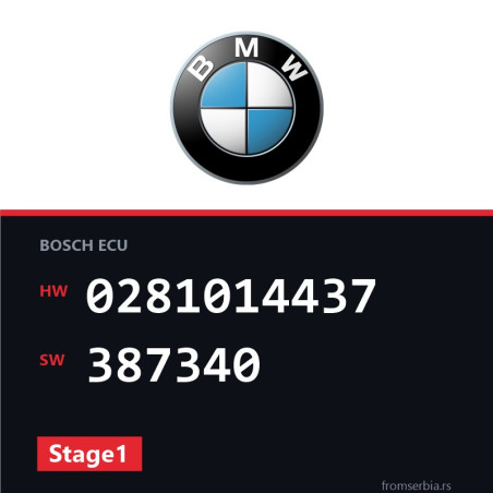BMW E70 0281014437 387340 Stage1 tuning file