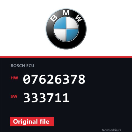 BMW E70-E71 07626378 333711 Stage1 tuning file